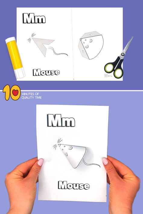 Fun Letter M craft for kids Nursery Art Activities, Letter M Activities For Preschool, Letter M Craft, Letter M Crafts, Letter M Activities, Craft For Preschool, Preschool Activities Printable, Activities Printable, M Craft