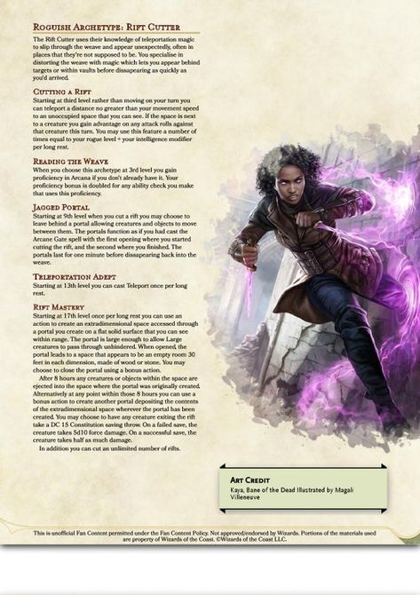 Ice Sorcerer Dnd, Sorcerer Homebrew, Roguish Archetype, Sorcerous Origin, Rogue Archetypes, Dnd Sorcerer, Rogue Dnd, Dragons Art, D D Classes