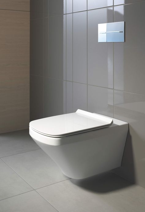 DuraStyle Toilet wall-mounted #253709 | Duravit Duravit Bathroom, Elongated Toilet Seat, Bad Inspiration, Modern Toilet, Toilet Wall, Toilet Design, Wall Hung Toilet, Wall Mounted Toilet, Flush Toilet