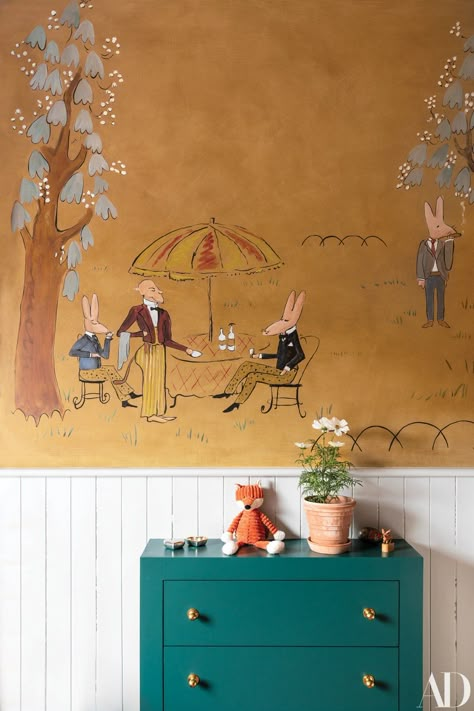 Beata Heuman, Ludwig Bemelmans, Nursery Mural, London Home, Kids Room Design, Kid Room, Kid Spaces, Childrens Bedrooms, Architectural Digest