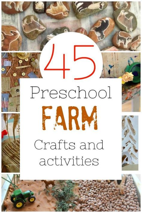 Farm crafts and activities for preschoolers! These are great farm theme ideas for at home or in the classroom. #HowWeeLearn #farm #theme #preschoolactivities #sensoryplay #sensorybins #learningactivities #preschoolteacher #spring #preschoolcrafts Preschool Farm Crafts, Preschool Farm Theme, Farm Theme Preschool Activities, Farm Activities Preschool, Preschool Farm, Farm Lessons, Farm Animals Activities, Farm Theme Preschool, Farm Unit