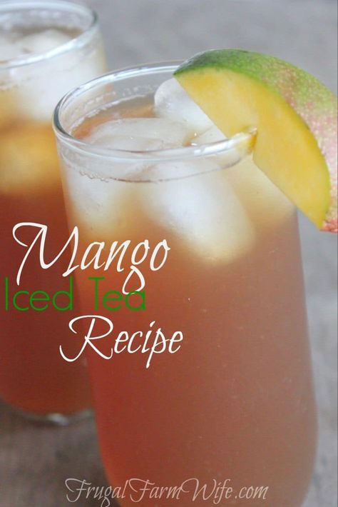 Mango Iced Tea, Iced Tea Recipe, Ayam Bakar, Farm Wife, Iced Tea Recipes, Num Num, Hibiscus Tea, Tea Recipe, Drinks Recipes