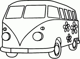 Volkswagen van coloring page Vw Bus Clipart, Vw Bus Drawing Simple, Estimation Activities, Camping Week, Bus Clipart, Traveling Journal, Bus Drawing, Bus Art, Vw Art