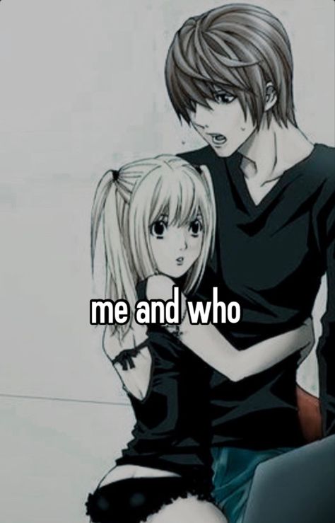 Misa X Light, Me And Who Pictures, Light X Misa, Breanna Core, L And Misa, Misa And L, Brat Tamer Aesthetic, Misa Light, Yes We Exist