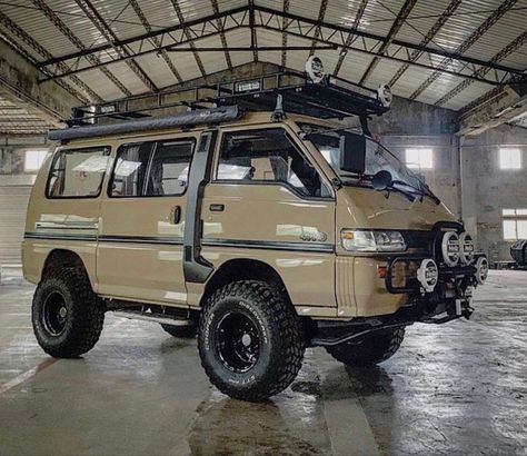 Mitsubishi Delica 4x4, L300 Mitsubishi, Delica Van, Mini Trucks 4x4, Mobil Off Road, Vw Syncro, T3 Vw, Auto Camping, Overland Gear