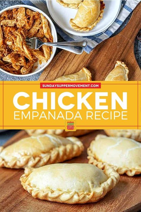 Chicken Filling For Empanadas, How To Make Chicken Empanadas, Chicken Cheese Empanadas, Mexican Chicken Empanadas Recipe, Air Fryer Chicken Empanadas, Chicken Hand Pies Recipes, Authentic Chicken Empanadas Recipe, Chicken Empanadas Recipe Puerto Rican, Chicken Empanadas Filling