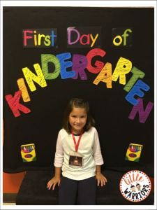 The Beginning of Kindergarten Kindergarten Photo Booth, Kindergarten Bulletin Board, Preschool Bulletin Board, Kindergarten Architecture, Kindergarten Bulletin Boards, Preschool First Day, Kindergarten Photos, Kindergarten Pictures, First Day Of School Pictures