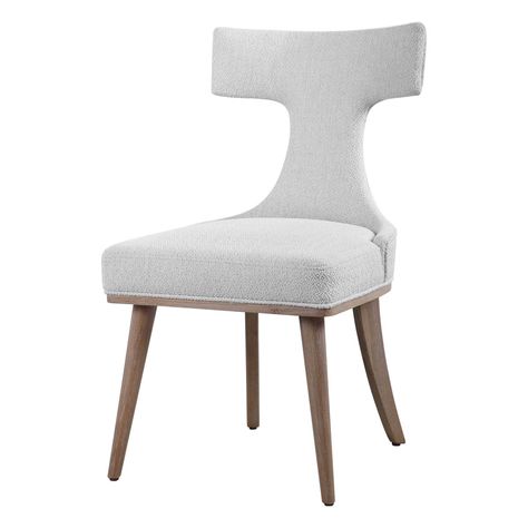 Klismos Accent Chair, 2 Per Box, Priced Each | Uttermost Klismos Dining Chair, Klismos Chair, White Accent Chair, Patterned Armchair, Grey Dining Room, Boho Chair, Accent Chair Set, White Dining Chairs, Grey Dining