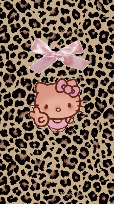 Hello Kitty Leopard, Hello Kitty Wallpaper Hd, Pink Wallpaper Hello Kitty, Y2k Background, Walpaper Hello Kitty, Xmas Wallpaper, Kitty Drawing, Hello Kitty Drawing, Simple Iphone Wallpaper