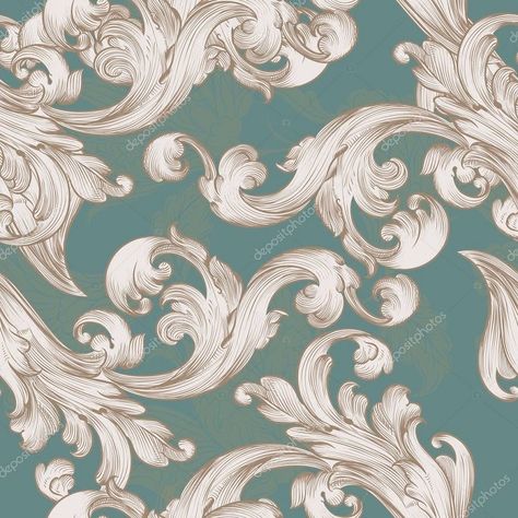 Rococo Pattern, Rococo Painting, Rococo Aesthetic, Vintage Wallpaper Patterns, Handbag Display, Rococo Art, Victorian Pattern, Victorian Wallpaper, Baroque Design