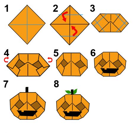 Here's how to make an Origami Halloween - http://www.ikuzoorigami.com/heres-how-to-make-an-origami-halloween/ Holiday Origami, Origami Halloween, Halloween Origami, Origami Step By Step, Tutorial Origami, Geometric Origami, Dollar Store Halloween, Origami And Kirigami, Origami Bird