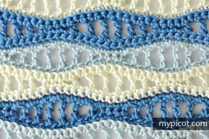 Crochet Wave stitch Diagram + step by step instructions | Free crochet patterns Crochet Wave Stitch, Crochet Wave Pattern, Uncinetto Zig Zag, Wave Stitch, Beau Crochet, Advanced Crochet, Confection Au Crochet, Stitch Crochet, Crochet Summer