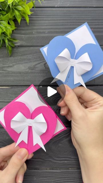 Valentine Diy Kids Crafts, Paper Heart Crafts For Kids, Origami Cards Diy Simple, 3d Heart Paper Craft, 3d Heart Craft, Paper Pop Up Cards, Origami Birthday Cards, How To Make A Popup Card, Pop Up Heart Cards Diy