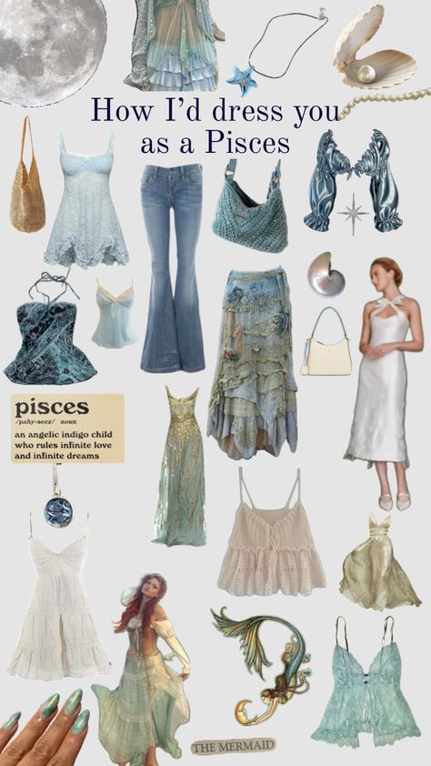 #pisces #outfit #aesthetic Cottagecore Princess, Venus In Pisces, Venus Fashion, Mermaid Art, Outfit Aesthetic, Diy Costumes, Cool Costumes, Polyvore Outfits, Outfits Aesthetic