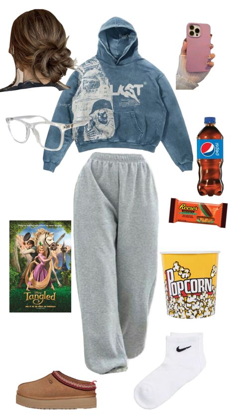 movie night #movienightoutfit Movie Night Comfy Outfit, Movie Night Outfit Comfy, Movie Date Night Outfit Casual, Outfits For The Movies Comfy, Cute Netflix And Chill Outfits, Movie Outfit Ideas Comfy, Movie Theatre Outfits, Cinema Outfit Ideas Movies, Movie Night Outfit Casual