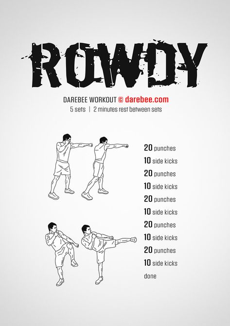 Rowdy Workout Darebee Workout, Army Workout, Fighter Workout, Superhero Workout, Gym Plan, Warrior Workout, Men Exercises, Martial Arts Workout, Martial Arts Training