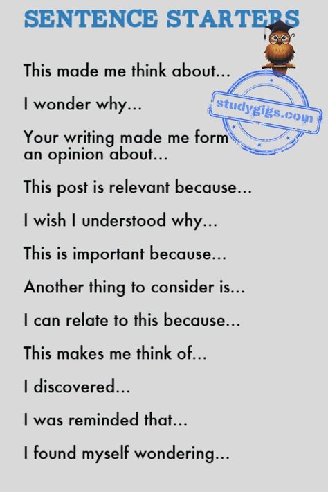 Similar to sentence frames, sentence starters provide a partial frame for students to begin their sentence or idea. However, sentence starters only begin the idea, and students must complete the idea from there. Informative Speech Topics, Essay Samples, Sentence Frames, Informative Essay, Writing Anchor Charts, Essay Outline, Sentence Starters, Writers Notebook, Assignment Writing Service