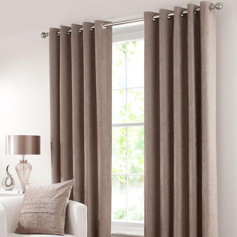 Taupe Curtains Living Room, Brown Curtains Living Room, New Style Ideas, Beige Curtains Living Room, Taupe Living Room, Taupe Curtains, Grey And Brown Living Room, Bedroom Curtain Ideas, Curtains Living Room Modern