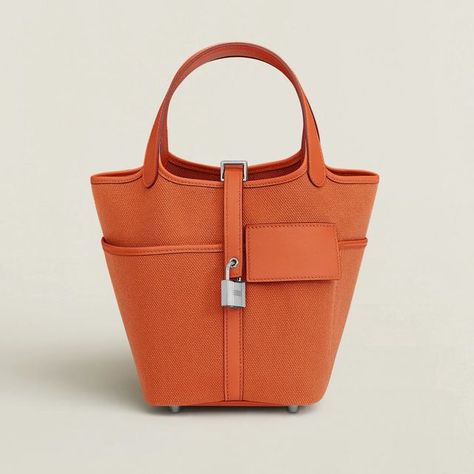 Hermes Picotin, Hermes Orange, Europe Outfits, Aesthetic Coffee, Orange Bag, Hermes Bags, Pocket Bag, Hermes Bag, Arm Candy