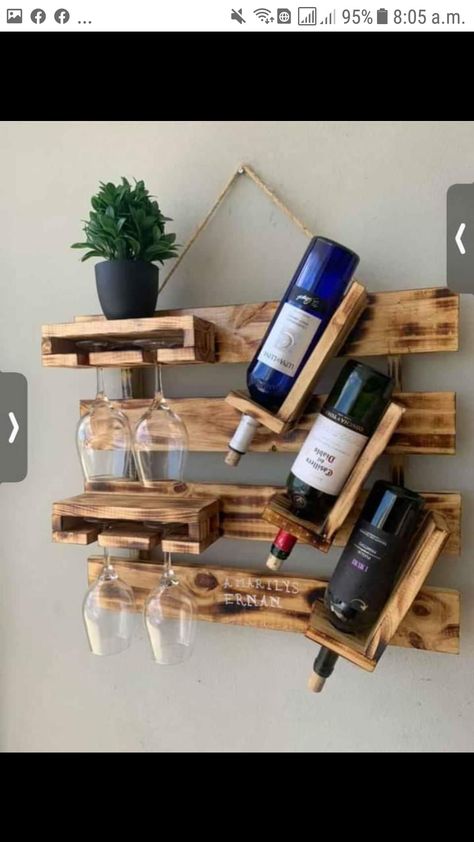 Wood Wine Rack Diy, Wine Barrel Decor, Deco Tv, Wine Rack Design, Barrel Decor, Diy Home Bar, Wood Wine Racks, Home Bar Designs, Diy Wooden Projects