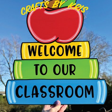 CraftsbyKrisH - Etsy Türkiye Welcome Sign For Kindergarten, Class Decoration For Preschool, Classroom Door Decorations Welcome Back To School, Welcome Sign For Classroom Door, Welcome To Our Classroom Door, Classroom Decorations For Preschool, Preschool Class Decoration Ideas, Classroom Welcome Door Ideas, Welcome To School Board Decoration