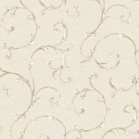 Riverside Park Ornamental Trail 33' x 20.5" Scroll Wallpaper Neoclassical Wallpaper, Bathroom Wallpaper Trends, Scroll Wallpaper, White And Gold Wallpaper, Wainscoting Ideas, Wallpaper Stores, York Wallpaper, Classic Wallpaper, Go Wallpaper