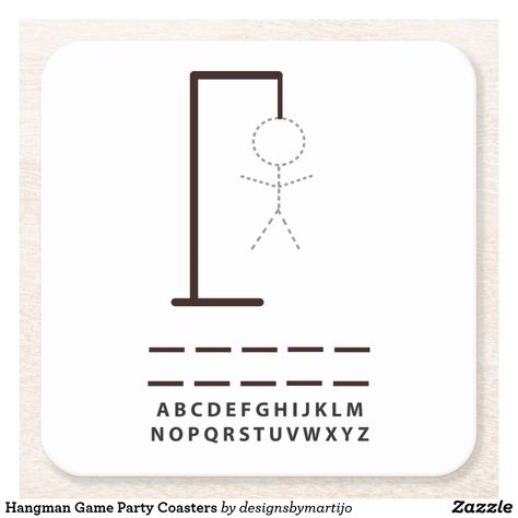 Games You Can Play On Paper, Printable Hangman Game, Games To Play On Paper, Camping Card Games, Hangman Game, Gamer Coasters, Pool Party Games, Summer School Activities, Office Works