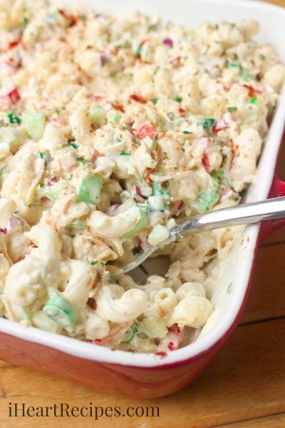 Chicken Macaroni Salad, Chicken Pasta Salad Recipes, Chicken Macaroni, I Heart Recipes, Can Chicken Recipes, Heart Recipes, Macaroni Salad Recipe, Cold Pasta, Chicken Pasta Salad