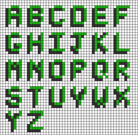 Bead Loom Alphabet Letter Patterns, Perler Bead Alphabet, Grid Letters, Pixel Letters Alphabet, Alphabet Patterns Letters, Alpha Cross Stitch Patterns, Pixel Letters, Pixel Art Letters, Alpha Letter