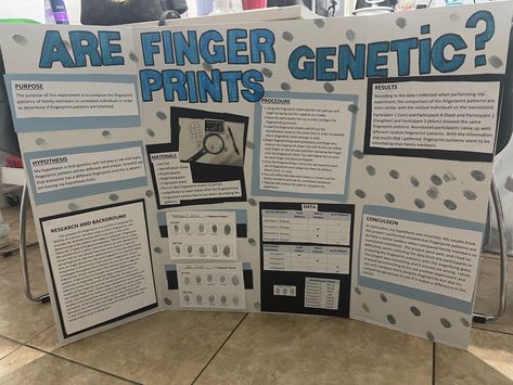 Are Fingerprints Genetic? #scienceproject Fingerprint Science, Science Fair Topics, Winning Science Fair Projects, Science Fair Project, 7th Grade Science, Photo Recreation, Funny Science, 9th Grade, Fair Projects