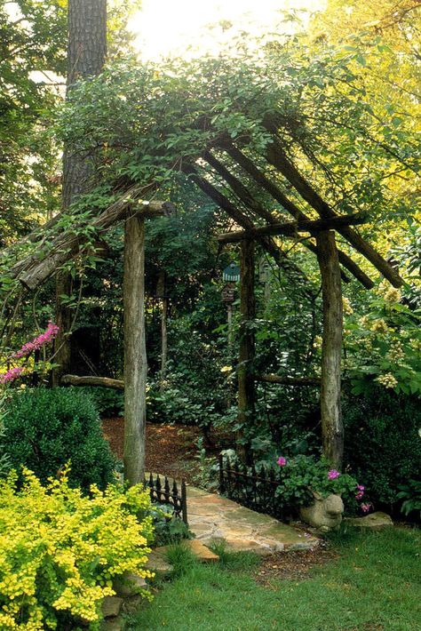 Rustic Arbor, Garden Cultivator, Garden Archway, Rustic Pergola, Garden Arbor, Garden Entrance, Garden Yard Ideas, Woodland Garden, Backyard Garden Design