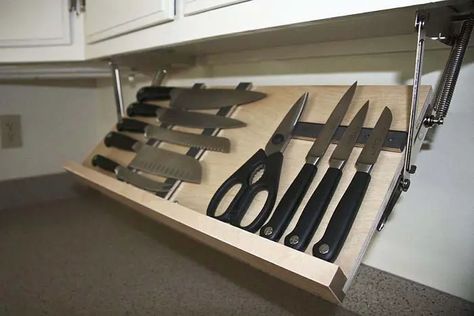 Organiser Cucina, Magnetic Knife Rack, Tiny House Storage, Smart Tiles, Knife Storage, Kitchen Redo, Kitchen Remodel Idea, Kitchen Makeover, Design Case