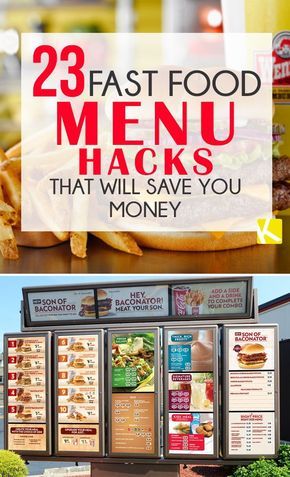 Fast Food Order Ideas, Shopping Basics, Cheap Fast Food, Restaurant Hacks, Low Carb Fast Food, Fast Food Menu, Fast Foods, Saving Hacks, Store Hacks