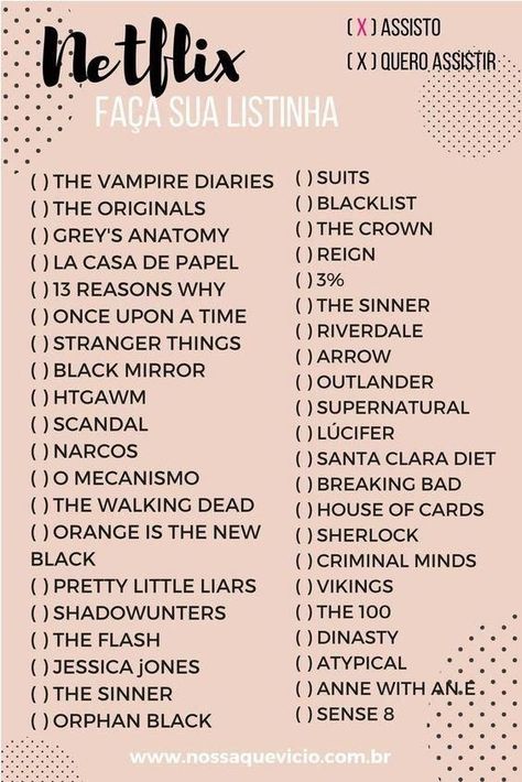 Netflix Checklist Series, Serie Tv Netflix Lista, Top Series To Watch, Tv Shows List, Series Checklist, Top Netflix Series, Logo Film, Netflix Suggestions, Netflix Movie List