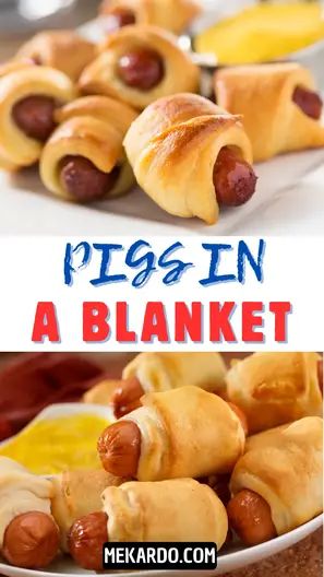 Pigs in a Blanket Recipe – Mekardo Lofthouse Cookie Recipe, Pigs In A Blanket Recipe, Lofthouse Cookies, Mini Hot Dogs, Cheese Crescent Rolls, Savory Treats, Beef Hot Dogs, American Recipes, Crescent Roll Recipes