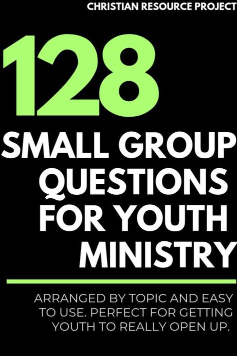 Topics To Preach About, Small Group Discussion Questions, Youth Group Lessons Church, Christian Youth Group Ideas, Youth Group Ideas, Youth Bible Study Lessons, Church Youth Group Activities, Youth Sermons, Youth Ministry Lessons