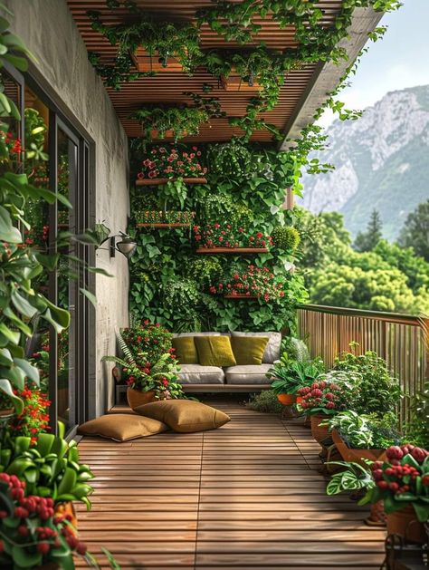 Backyard Swings, Small Balcony Garden, Small Balcony Design, Front Garden Design, Beautiful Outdoor Spaces, Small Balcony Decor, Apartment Balcony Decorating, Balcony Design, Outdoor Patio Decor