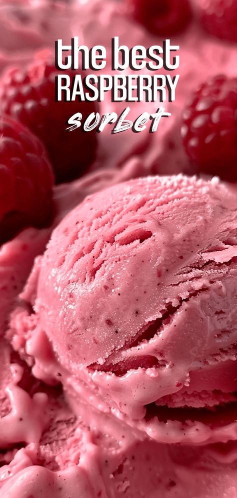 Raspberry Sorbet [25 Minutes] – Chasety Mixed Berry Sorbet Recipes, Raspberry Sorbet Recipe, Mixed Berry Sorbet, Recipe Using Honey, Homemade Sorbet, Ice Cream Recipes Machine, Coconut Sorbet, Raspberry Sherbet, Sorbet Ice Cream