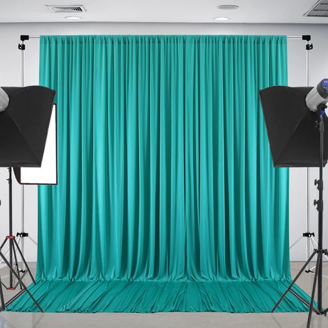 PRICES MAY VARY. Backdrop Curtain Panels: Your package will come with 2 panels turquoise photography backdrop drapes(The other accessories not included shown in the picture). Each background panels measures 5ft width and 7ft height.Entire backdrop curtain measures 10ft x 7ft. Background Drapes: Our backdrop curtains drapes are crafted from 100% quality fabric. The photography drapes are wrinkle-free, soft touch feeling. Each white backdrop background measuring 5ft width and 7ft height, suitable Turquoise Photography, Flower Props, Backdrop Curtains, Stage Curtains, Birthday Mermaid, Party Streamers, Sequin Backdrop, Curtain Backdrops, Photography Decor