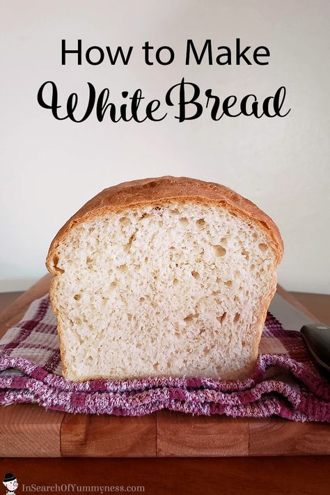 Easy Bread Recipe, Homemade Baked Bread, White Bread Recipe, Bread At Home, Active Dry Yeast, Sandwich Bread Recipes, Yeast Bread Recipes, Kneading Dough, Loaf Of Bread