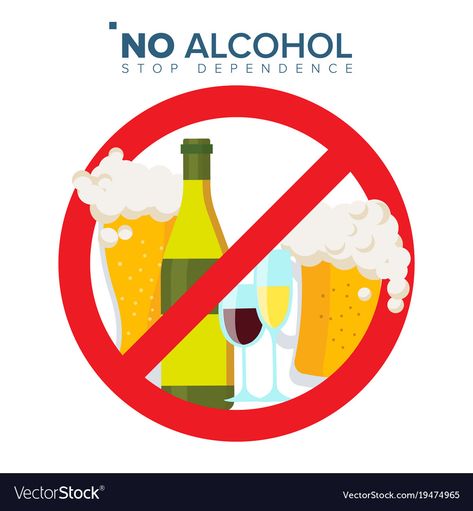 No alcohol sign strike through red circle Vector Image No Al Alcohol, Alcohol Clipart, Alcohol Beverages, Alcohol Signs, Unicorn Coloring, Red Circle, Poster Drawing, Free Illustration, Cartoon Icons