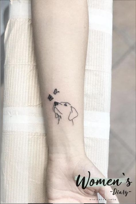 Michelle Tattoo, Small Dog Tattoos, Maching Tattoos, Minimalist Tattoo Ideas, Cute Simple Tattoos, Tattoos For Dog Lovers, Omerta Tattoo, Petite Tattoos, Cute Little Tattoos