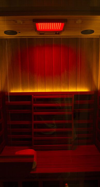 Infrared Sauna - Color Light Therapy(Red) Sauna Aesthetic, Clearlight Sauna, Medical Cosmetic, Sauna Health Benefits, Sauna Benefits, Colour Therapy, Recording Studio Design, Relaxing Colors, Led Light Therapy