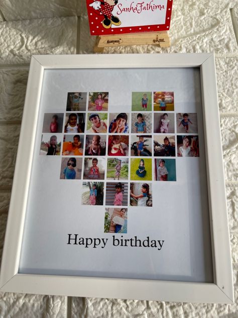 Homemade Gifts For Boyfriend Birthday Diy Craft Ideas, Aesthetic Photo Frame Ideas, Customised Gift Ideas, Diy Photo Book, Personalised Gifts Diy, Happy Birthday Template, Diy Birthday Gifts For Friends, Creative Birthday Gifts, Diy Gift Set