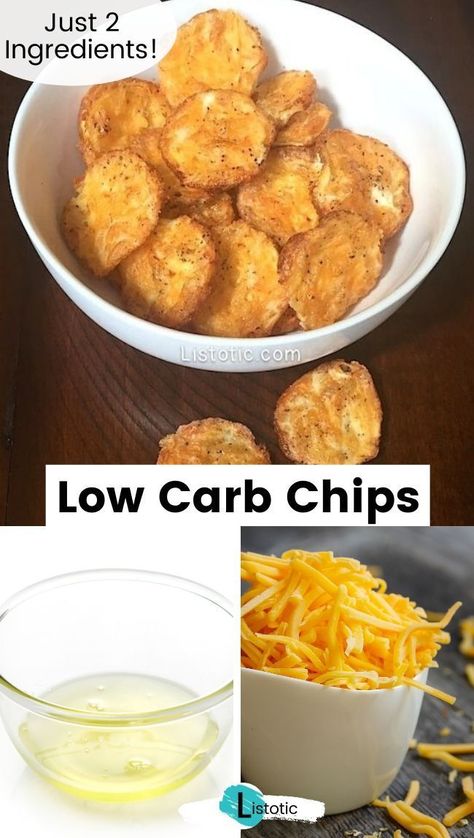 Low carb chips. The perfect recipe to satisfy a craving for chips while also trying to watch what you eat! These chips are super tasty without all the guilt, and can be made with just 2 easy ingredients. Make this recipe with egg whites and shredded cheddar cheese! Perfect for any occasion. Find the full recipe and more over on Listotic! #lowcarb #recipe #food Recipe With Egg Whites, No Carb Chips, Recipe Using Egg Whites, Low Carb Smoothie, Low Carb Smoothie Recipes, Chips Food, Egg White Recipes, Chip Recipe, Low Carb Chips