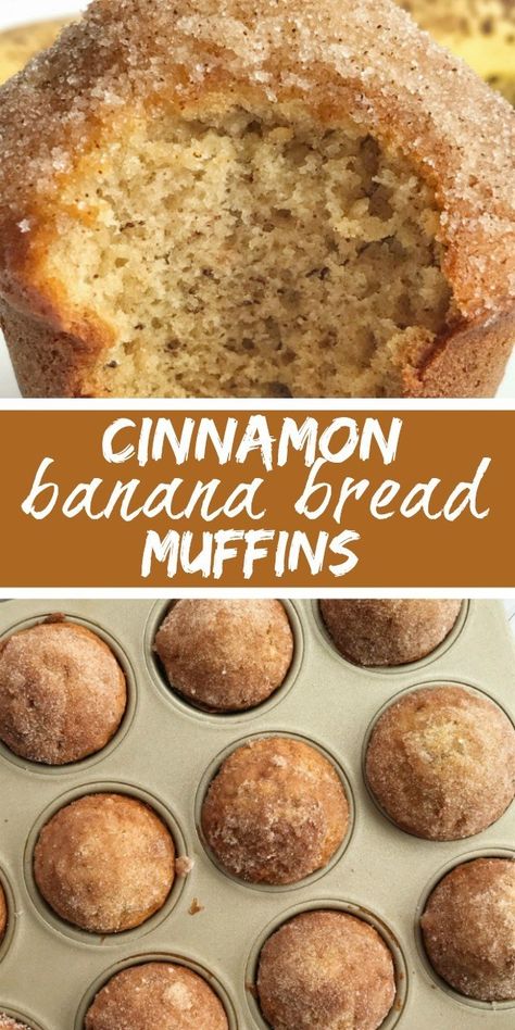 Best Banana Muffin Recipe, Cinnamon Banana Bread, Banana Muffin, Banana Muffin Recipe, Banana Bread Muffins, Bread Muffins, Muffin Recipe, Cinnamon Banana, Banana Recipes