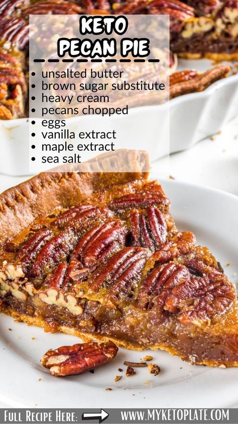 Keto Plate, Easy Pecan Pie Recipe, Keto Pecan Pie Recipe, Low Carb Pecan Pie, Sugar Free Pecan Pie, Dessert For Thanksgiving, Easy Pecan Pie, Keto Pecan Pie, Keto Holiday Recipes