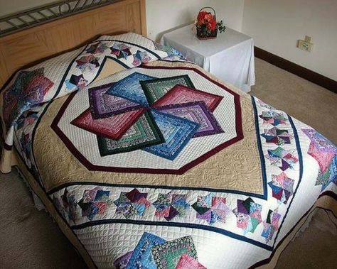 Star Spin Quilt - Free Pattern Bandana Quilt, Amish Quilt Patterns, Stars Table Topper, Amish Quilts For Sale, Rag Quilts, Quilt Block Patterns Free, Amish Quilts, Country Quilts, Star Quilt Blocks