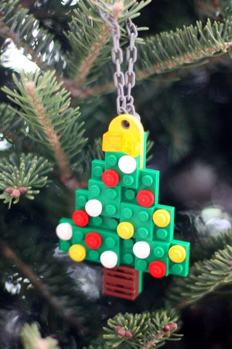 Ornaments For Kids To Make, Lego Christmas Ornaments, Lego Ornaments, Lego Christmas Tree, Christmas Ornaments For Kids, Ornaments For Kids, Diy Lego, Lego Christmas, Christmas Tree Inspiration