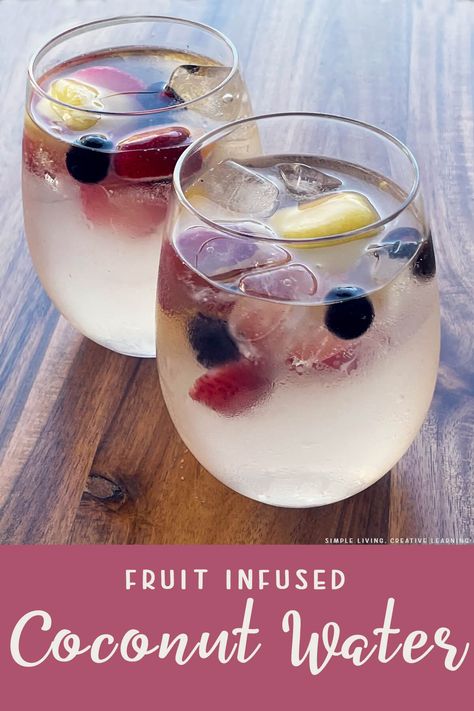 Coconut Water Drinks, Coconut Water Recipes, Fruit Infused Water, Fruit Infused, Water Recipes, Proper Nutrition, Healthy Nutrition, Coconut Water, Nutrition Recipes